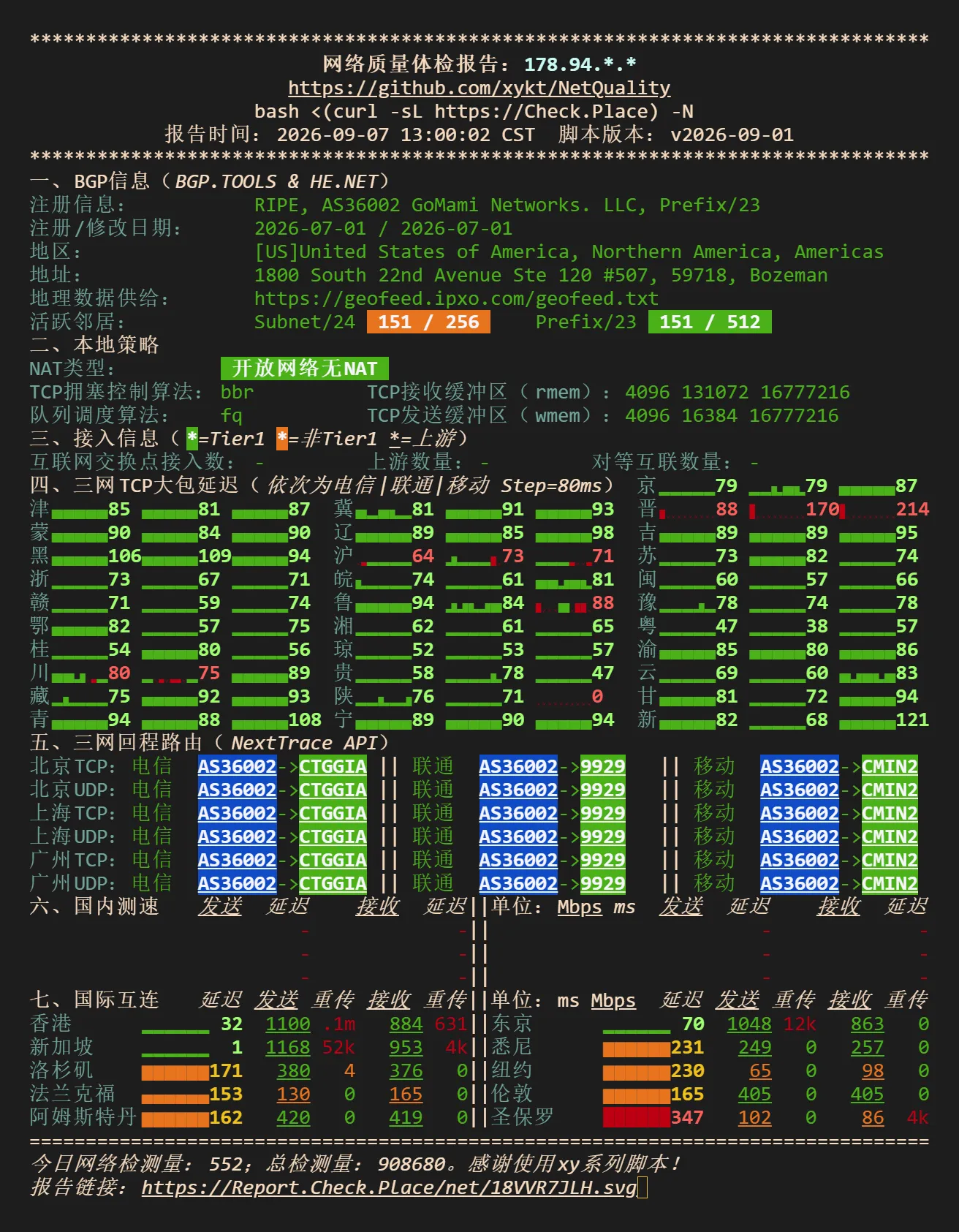 NodeQuality 网络质量